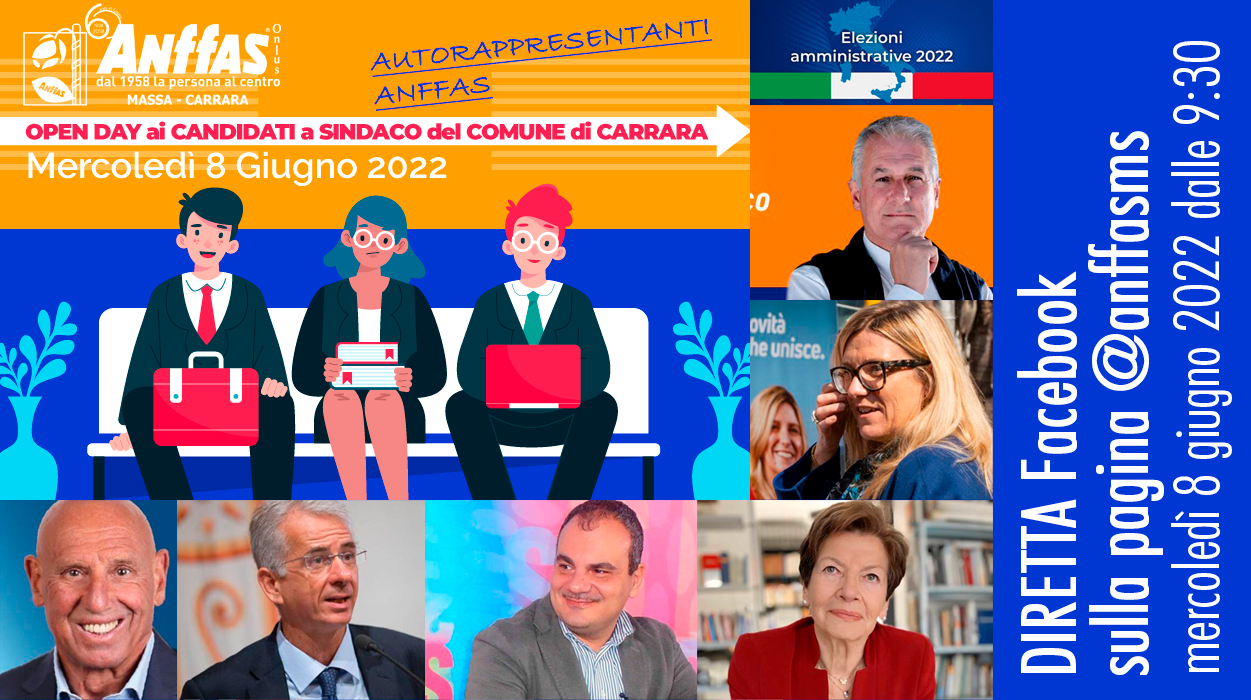 OpenDAY Anffas Candidati Sindaco Carrara 2022